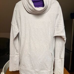 lululemon athletica Cream Cowl Neck Pullover Sweater